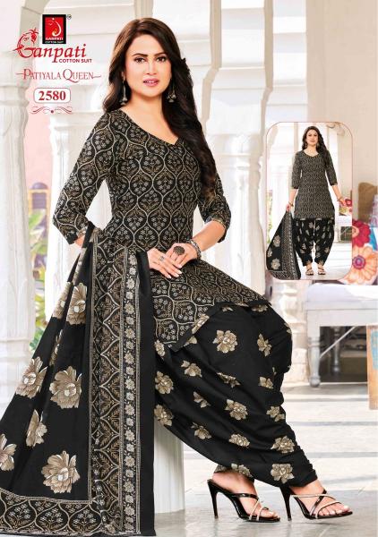 Ganpati patiyala queen vol 14 synthetic dress materials wholesale